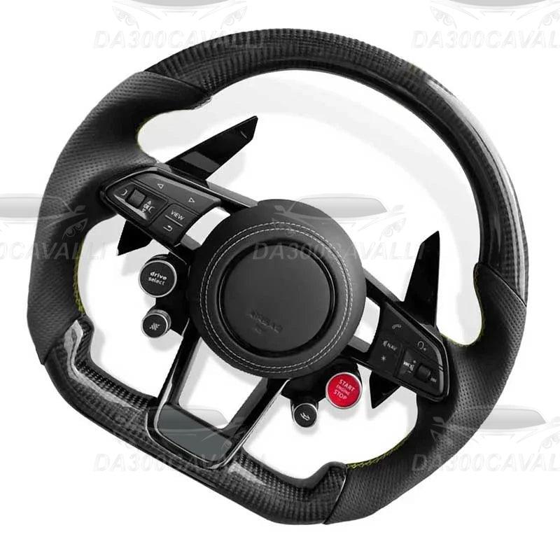 Volante Audi A3 A4 A5 A6 A7 A8 Q3 Q5 Q8 R8 TT Fibra Di Carbonio - Da300Cavalli