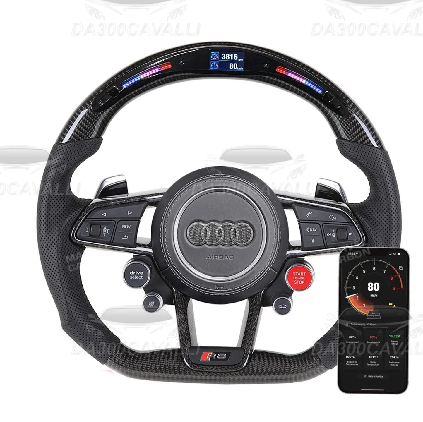 volante-audi-r8-tt-fibra-di-carbonio-da300cavalli-2 - Da300Cavalli