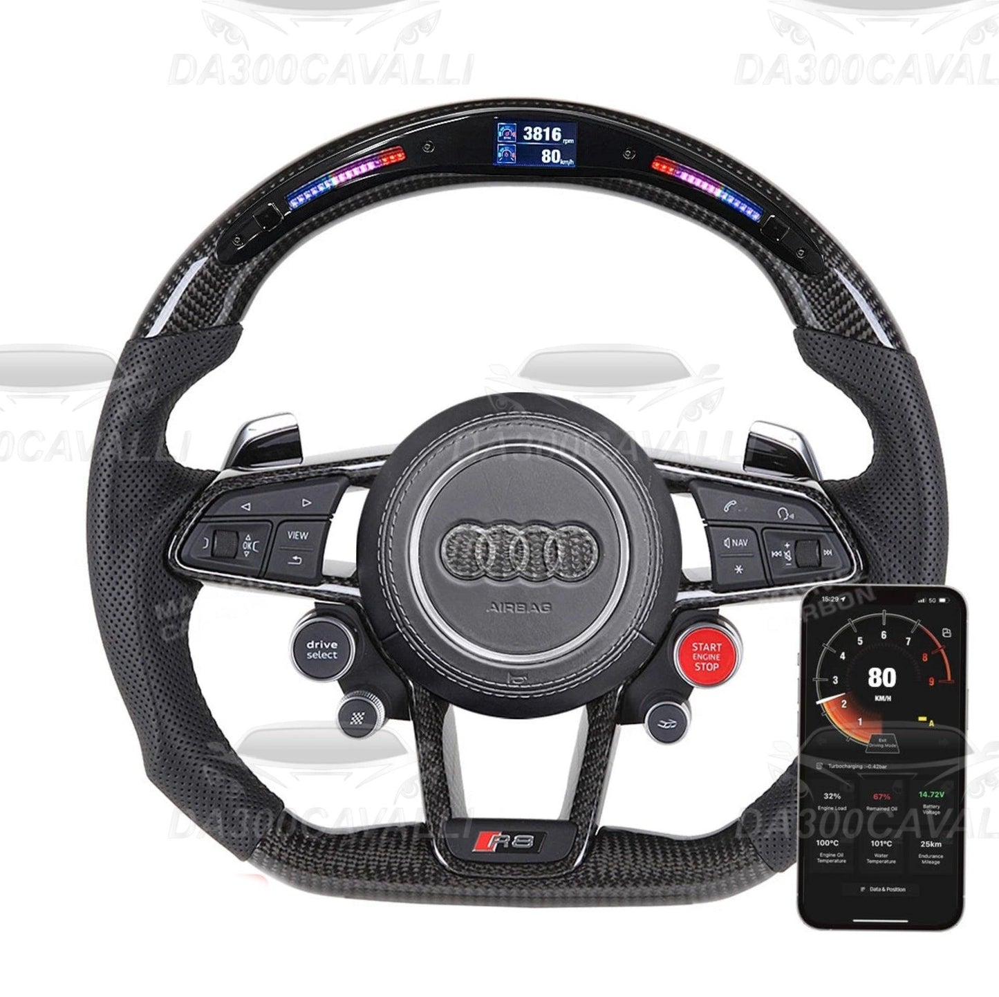 Volante Audi R8 Tt Fibra Di Carbonio - Da300Cavalli