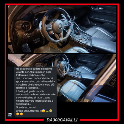 Volante Fibra Di Carbonio Alfa Romeo Giulia - Da300Cavalli