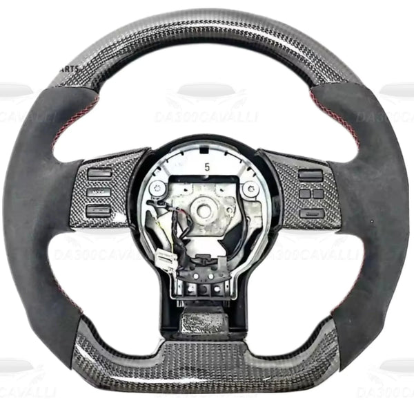 Kit Pulsante Clacson Per Volante A 6 Bulloni – Fibra Di Carbonio E Acrilico, Doppio Pulsante, Compatibile Con Nardi, Sparco, VERTEX