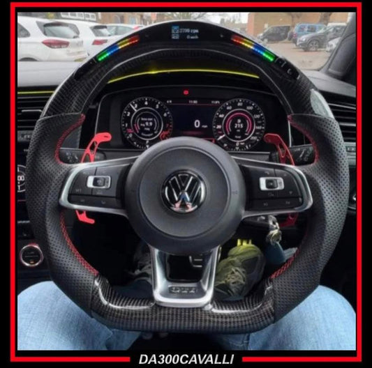 Volante In Carbonio Golf (7/7.5) Scirocco, Polo (2014-2017) - Da300Cavalli
