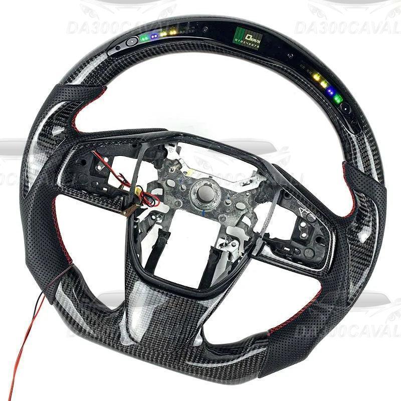 Volante In Fibra Di Carbonio Con Led Honda Civic (2016-2023) - Da300Cavalli