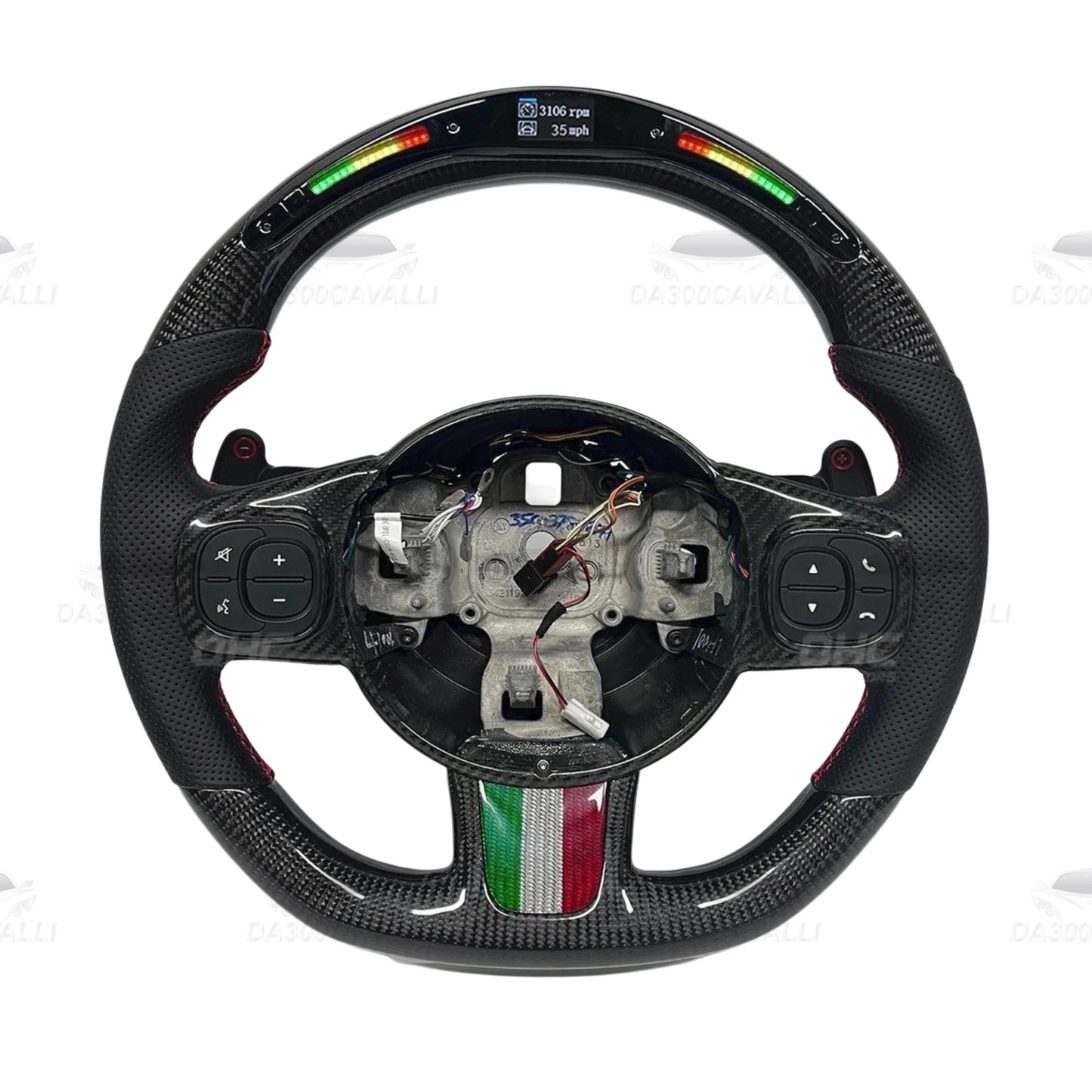 volante-led-fiat-500-abarth-fibra-di-carbonio-da300cavalli-2 - Da300Cavalli
