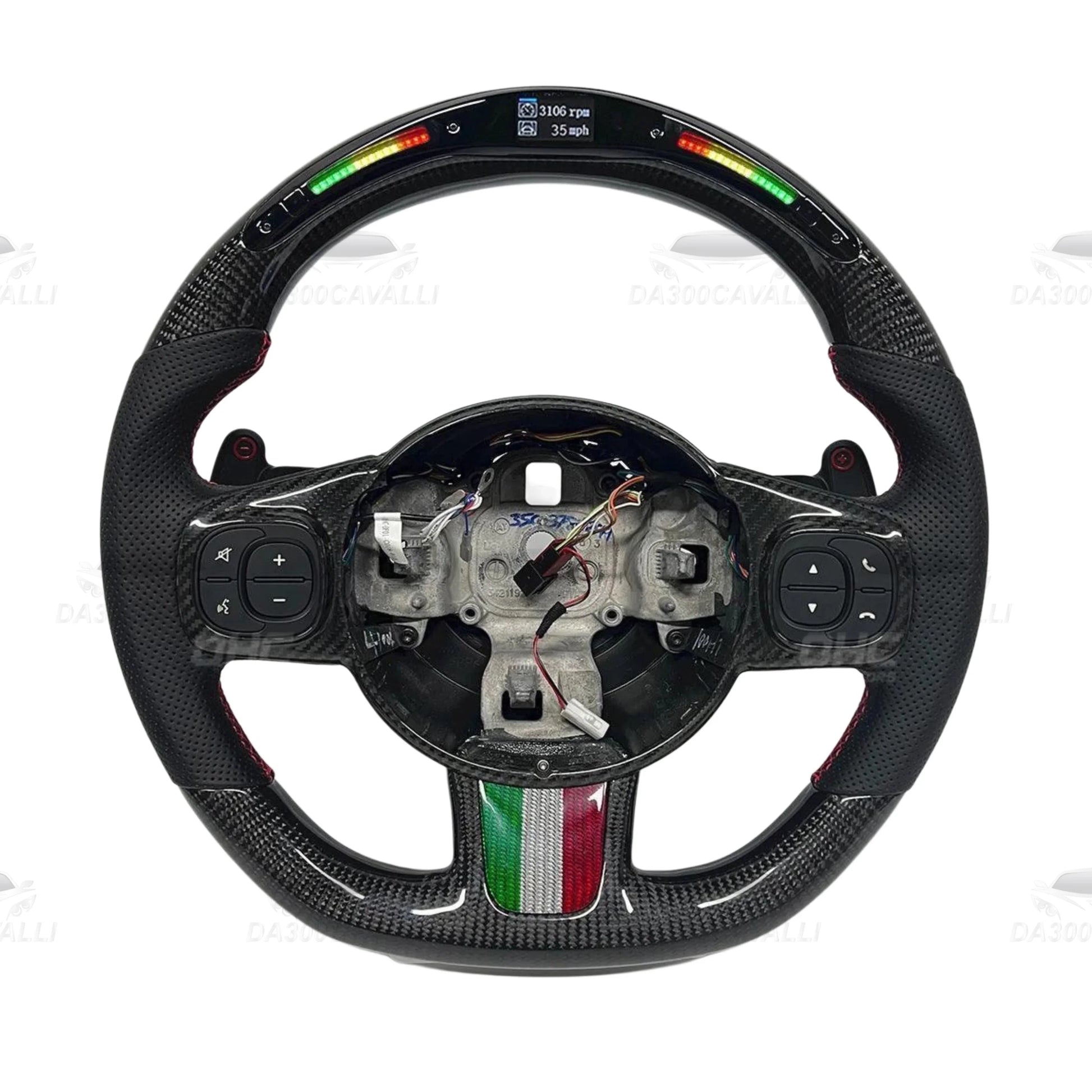 volante-led-fiat-500-abarth-fibra-di-carbonio-da300cavalli-2 - Da300Cavalli