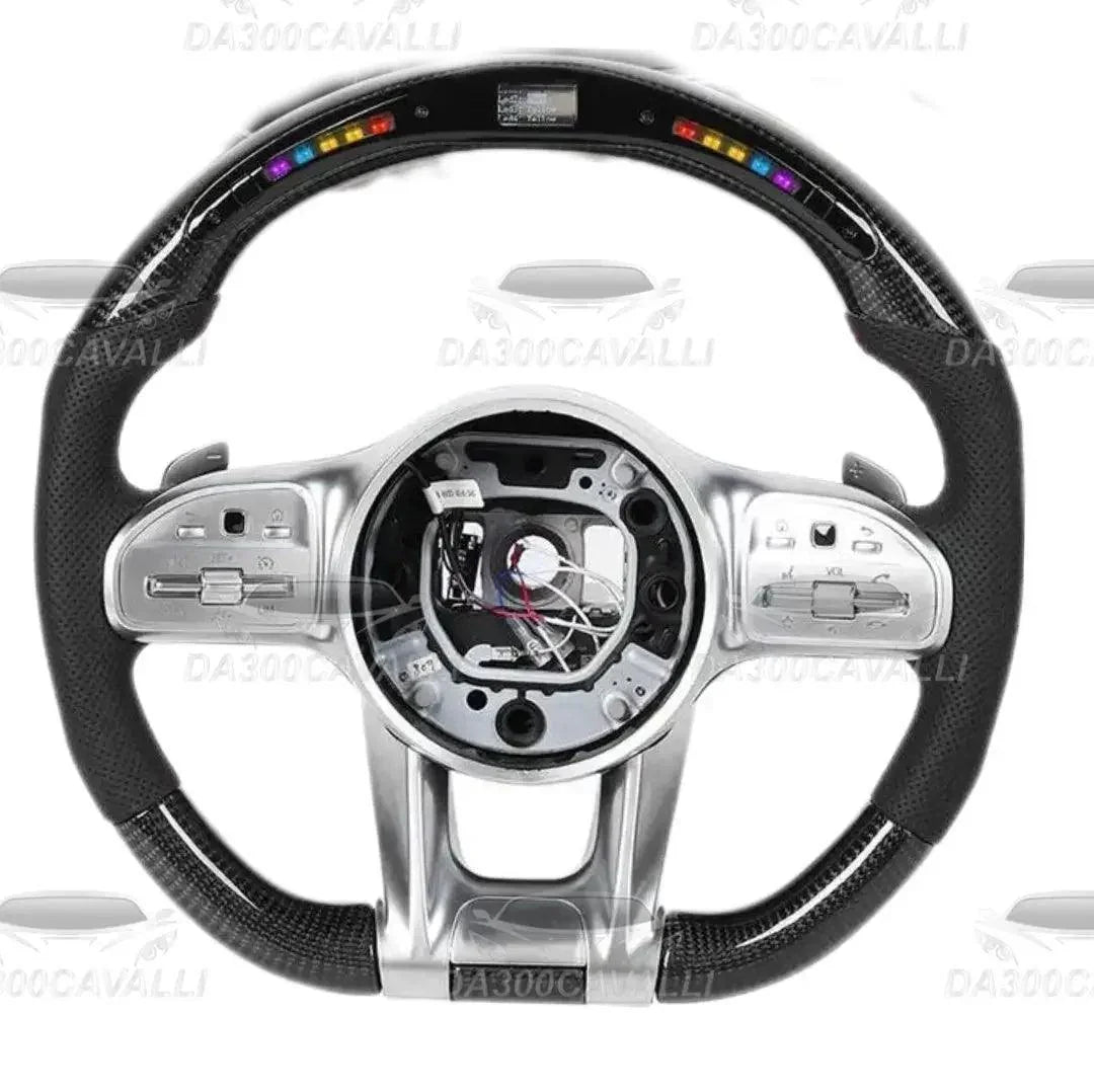 volante-mercedes-classe-abcesgglcgle-c63-e63-s63-2010-2023-in-pelle-e-carbonio-con-led-da300cavalli-1 - Da300Cavalli