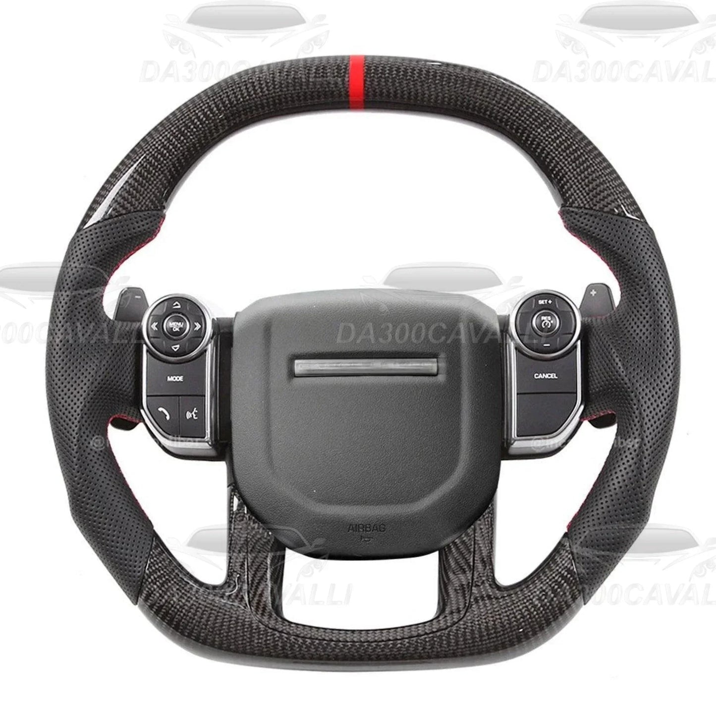 Copripulsante Volante In Fibra Di Carbonio Per Land Rover Evoque 2012-2017 - Accessorio Interni Auto - Foto 2