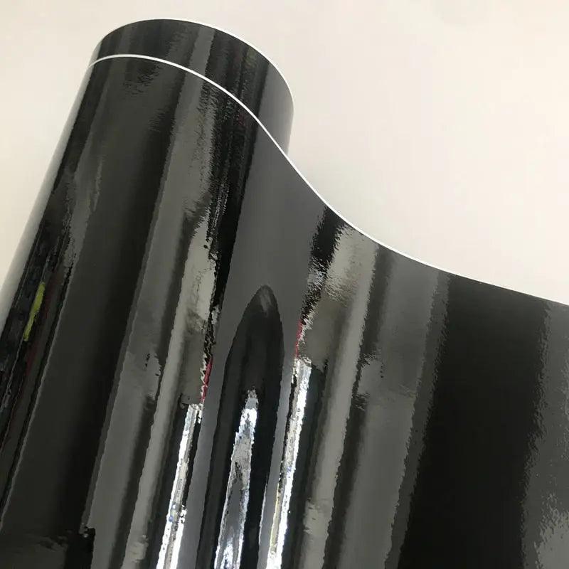 Pellicola wrap nera lucida per auto tuning, riflettente, Da300Cavalli