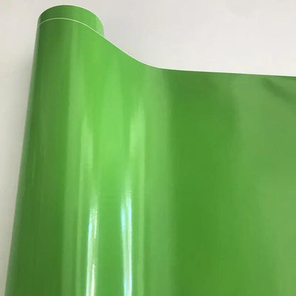 Rotolo pellicola wrap verde lucido per auto tuning Da300Cavalli, superficie brillante