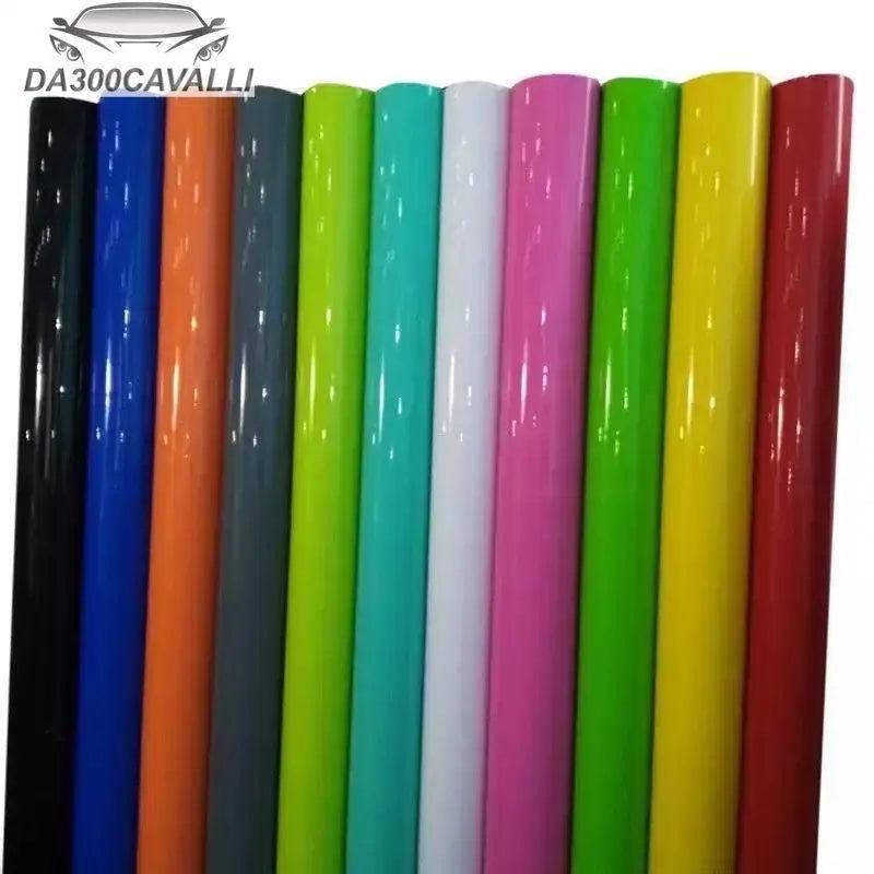 Rotoli pellicola wrap colorata per auto tuning Da300Cavalli, vari colori lucidi
