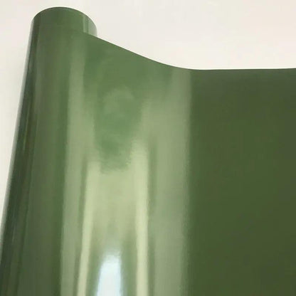 Pellicola wrap verde lucida per auto tuning Da300Cavalli, superficie riflettente
